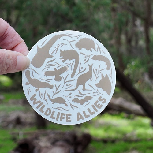 Clear Vinyl Sticker Wildlife Allies logo sticker