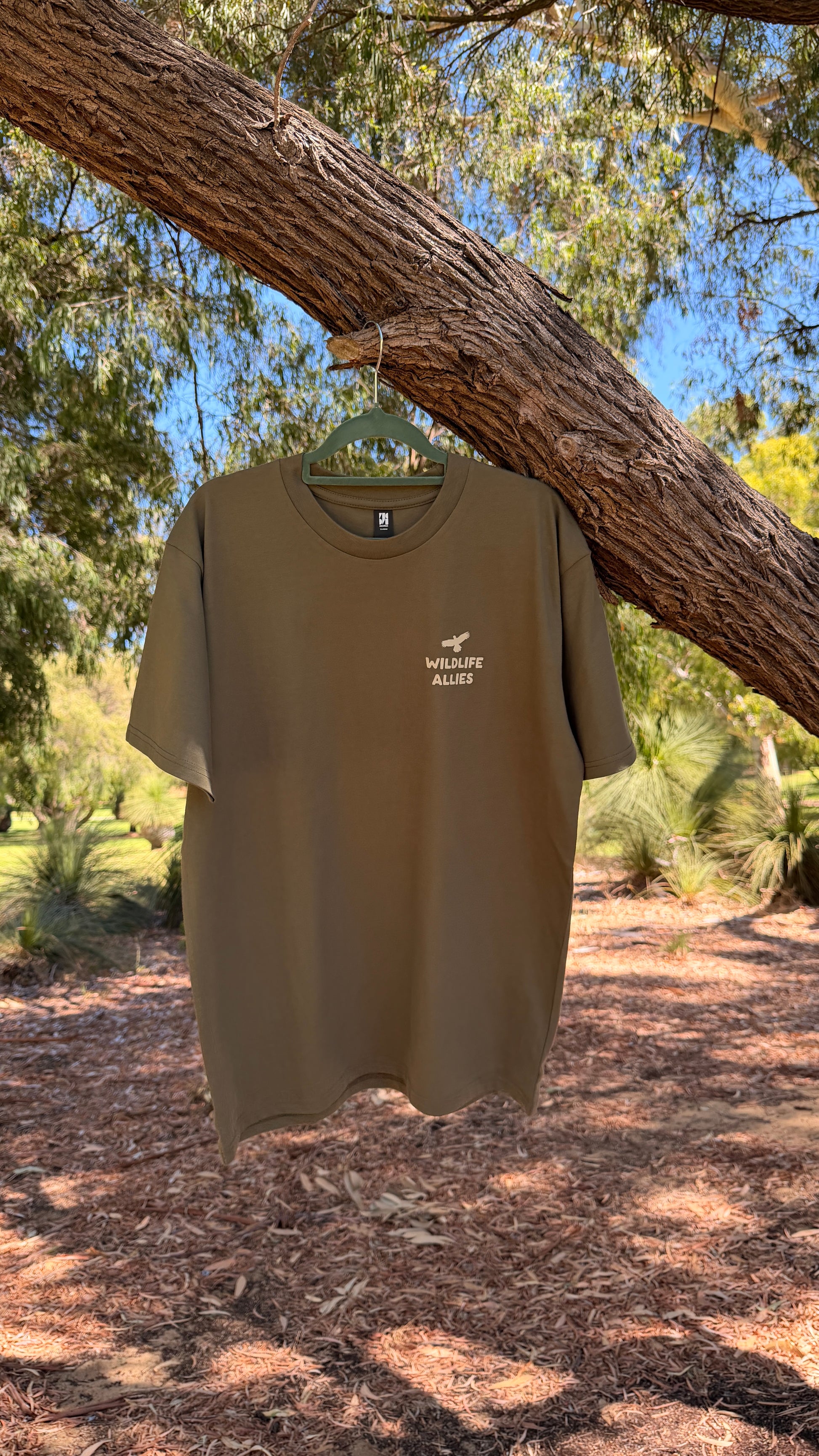 Wildlife Allies native animals logo tee