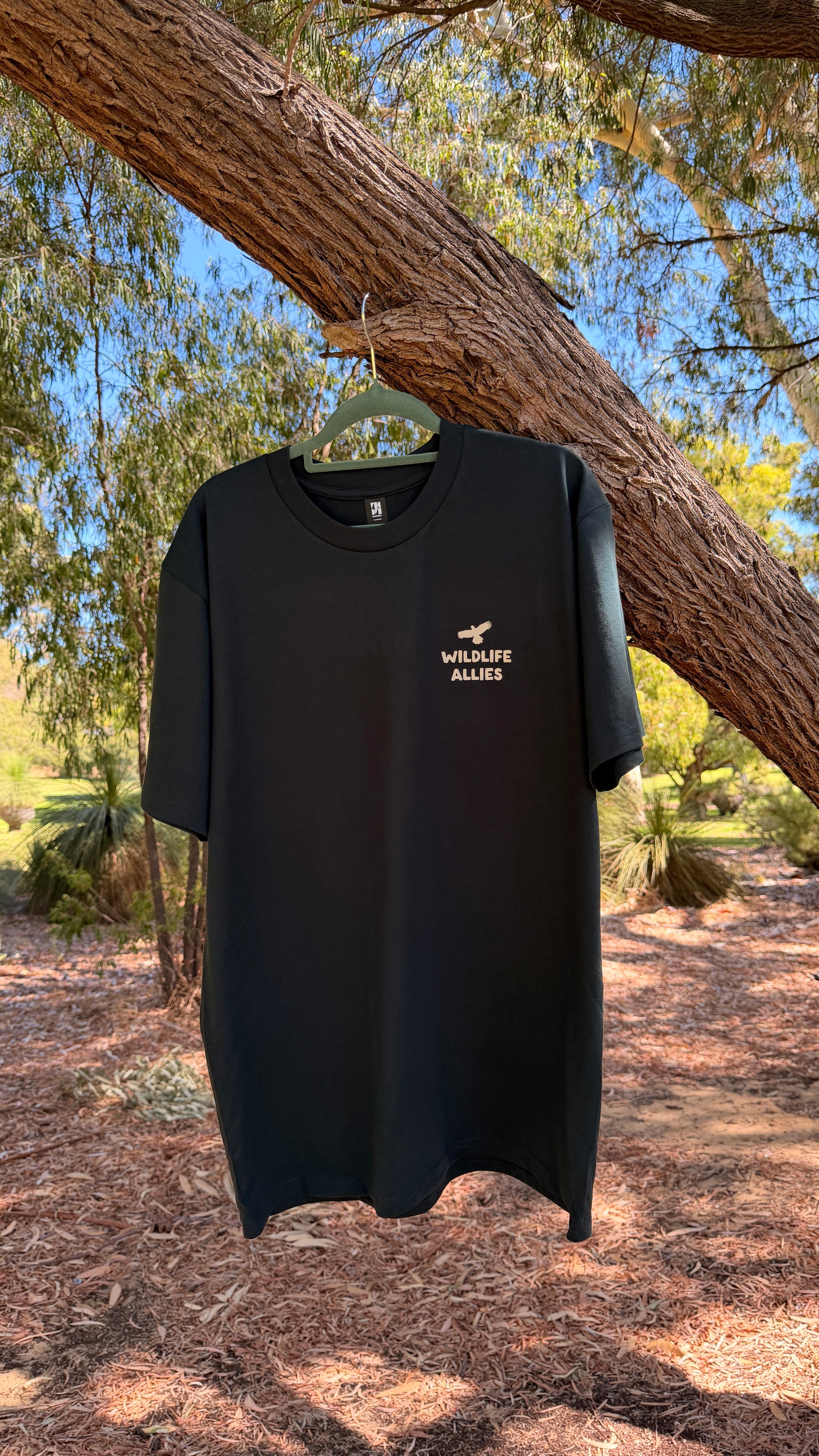 Wildlife Allies native animals logo tee