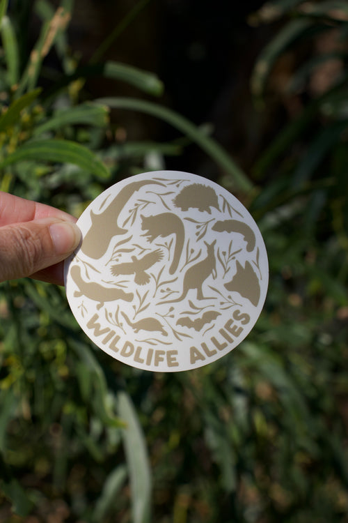 Clear Vinyl Sticker Wildlife Allies logo sticker